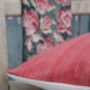 Fine Raspberry Stripe Vintage Scatter Cushion, thumbnail 5 of 5