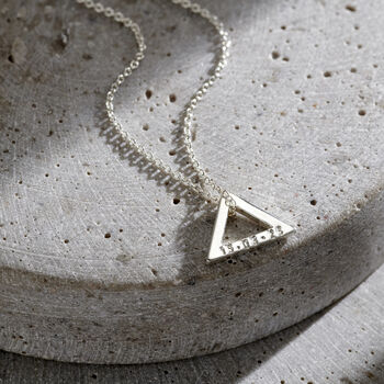 Men’s Mini Open Triangle Necklace, 4 of 6