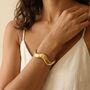 Thick Wave Cuff Bangle Non Tarnish Waterproof, thumbnail 1 of 9