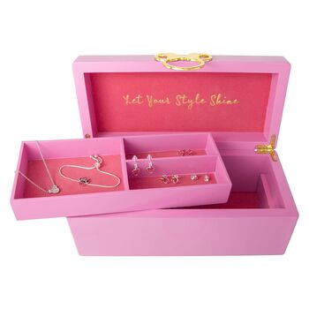 Personalised Pink Disney Minnie Mouse Jewellery Box, 5 of 7