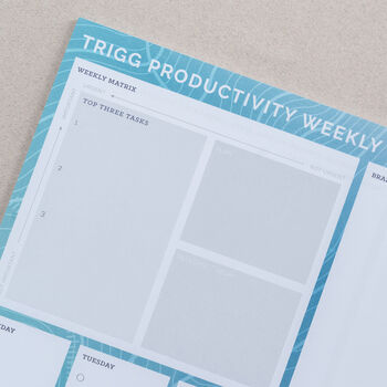 Trigg A3 Productivity Weekly Desk Pad Companion, 6 of 12