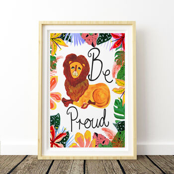 Lion Be Proud Kids Print, 3 of 12