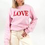 Embroidered Love Premium Fairwear Sweatshirt, thumbnail 2 of 10