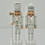 Pair Of Large Silver Glitter Christmas Nutcrackers, thumbnail 4 of 7