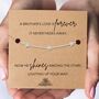 Bereavement Brother Gift With A Gold Plated Or Silver Plated Star Bracelet And Card, thumbnail 2 of 4