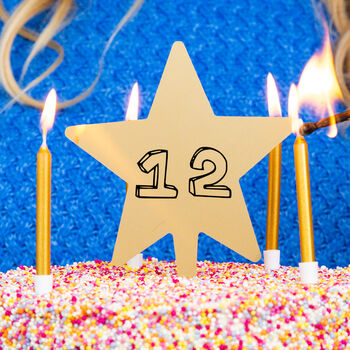 Personalised Children's Birthday Number Cake Topper, 3 of 9