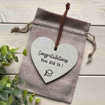 Congratulations You Did It Wooden Heart Sign, 3 of 3
