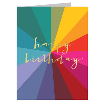 Mini Gold Foiled Happy Birthday Card, 2 of 4