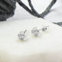 Sterling Silver Or Gold Plated Small Knot Stud Earrings, thumbnail 2 of 5