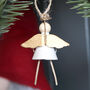 White And Gold Christmas Tree Angel Decoration, thumbnail 3 of 5