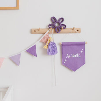 Purple Personalised Felt Banner, 3 of 5