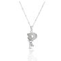 Solid Silver P Initial Necklace With Mother Of Pearl, thumbnail 2 of 6