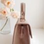 Nude Nappa Leather Crossbody Handbag With Strap, thumbnail 6 of 12