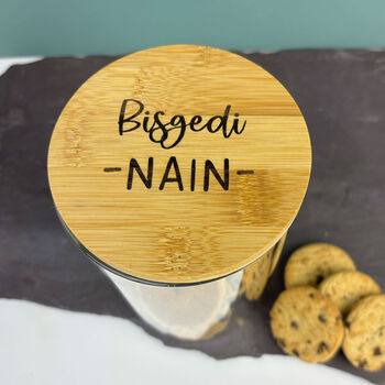 Bisgedi Personalised Welsh Biscuit Storage Jar, 2 of 3