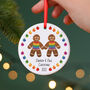 Gingerbread Men Personalised Gay Christmas Decoration, thumbnail 1 of 2