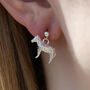 Sterling Silver Zebra Earrings, thumbnail 3 of 6