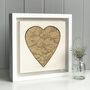 Silver / Gold Wedding Heart Shaped Map Print On Wood, thumbnail 7 of 10