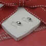Small Oval Drop Sterling Silver Earrings, thumbnail 1 of 2