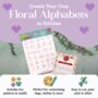 Floral Alphabet Stick And Stitch, thumbnail 2 of 5