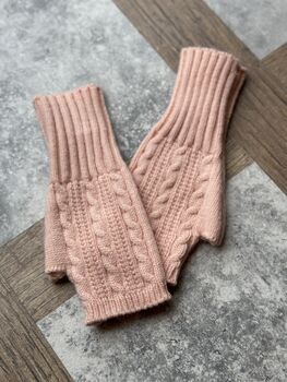 Personalised Knitted Fingerless Gloves, 7 of 7