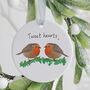 Robin Couple Christmas Tree Ornament, thumbnail 1 of 2