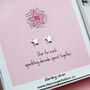 20th Anniversary Sterling Silver Star Message Earrings, thumbnail 2 of 7