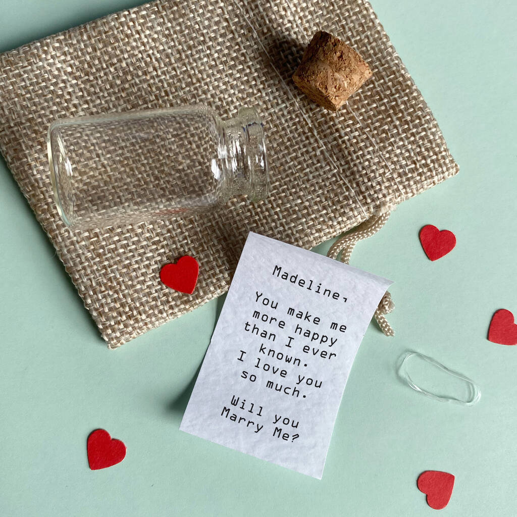 Personalised Will You Marry Me Letter In A Bottle, 1 of 4