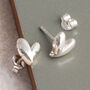 Sterling Silver Love Heart Studs, thumbnail 1 of 5