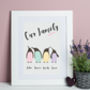 Personalised Penguin Family Print, thumbnail 1 of 3