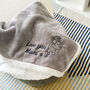 Personalised Embroidered Photo Grey Sherpa Blanket, thumbnail 9 of 12