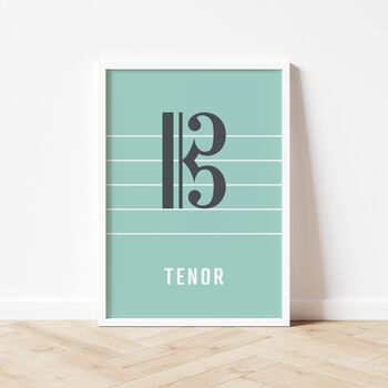 Tenor Clef Print | Music Theory Poster, 9 of 10