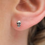 Sterling Silver Tiny Skulls Or Wing Earrings, thumbnail 4 of 8