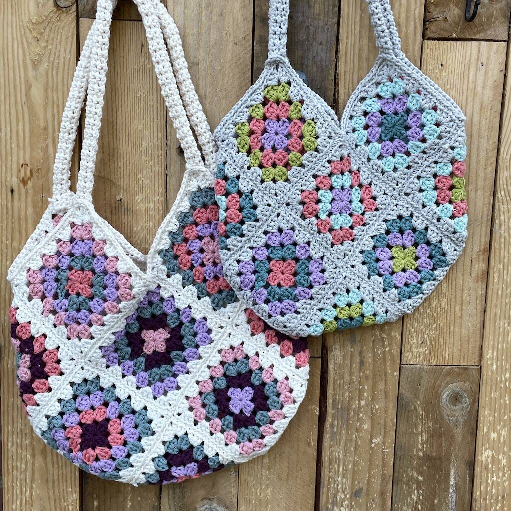 Granny Square Bag Crochet Kit By Suzie Jules | notonthehighstreet.com