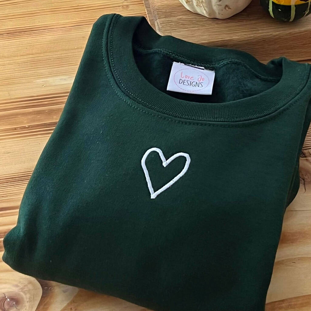 Embroidered 'Simple Heart' Sweater