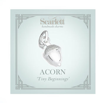 Acorn Solid Silver Charm Necklace Or Bracelet, 4 of 6