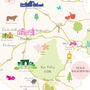 Map Of Herefordshire Art Print, thumbnail 5 of 5