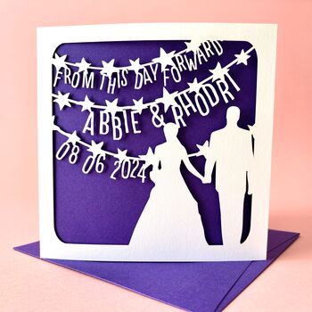 From This Day Personalised Wedding Card, 2 of 6