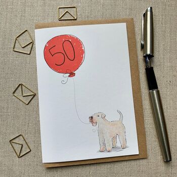 Personalised Wheaten Terrier Birthday Card, 2 of 4