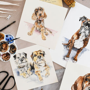 Original Hand Painted Watercolour Dog Portrait | Custom Pet Portrait From Photo, 11 of 11
