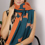 Charming British Terrier Wave Pattern Cotton Blend Scarf, thumbnail 10 of 10