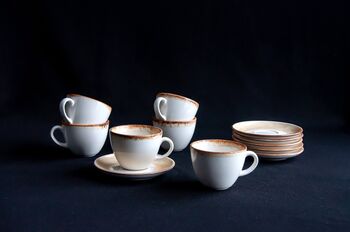 Mix And Match 12 Handmade Pottery Tea Cup Andsaucer Set, Porcelain Tableware Cup, 2 of 12