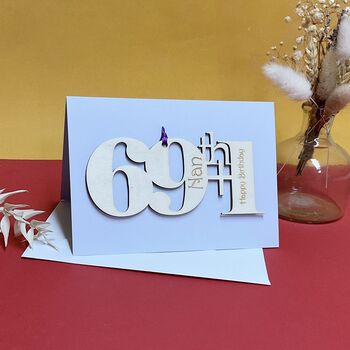 Personalised 69+One Birthday Card, 2 of 11