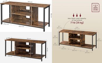 Tv Cabinet Console Unit Stand With Open Storage, 2 of 7