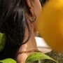 18 K Gold Heart Hoop Earrings, thumbnail 6 of 10