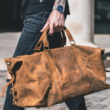 Classic Leather Duffle Bag, 2 of 12
