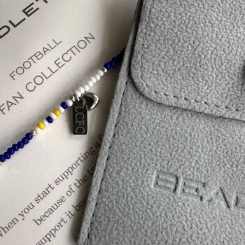 Leicester City Football Fan Bead Bracelet With Charms, 4 of 5