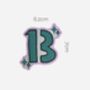 Taylor Swift Glittery 13 Sticker, thumbnail 2 of 2