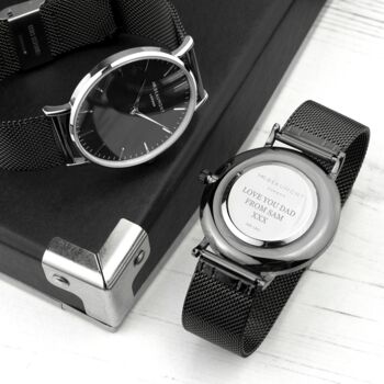 Personalised Men's Metallic Watch, 8 of 10