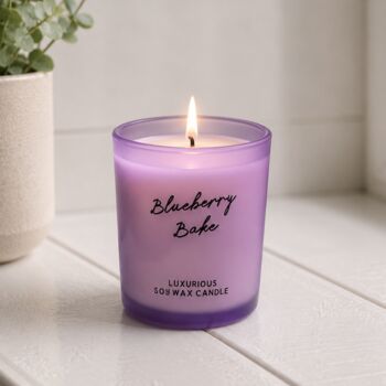Blueberry And Vanilla Bakery Scented Soy Wax Candle, 2 of 6