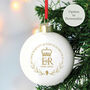 Personalised Queen Elizabeth Bauble, thumbnail 1 of 4